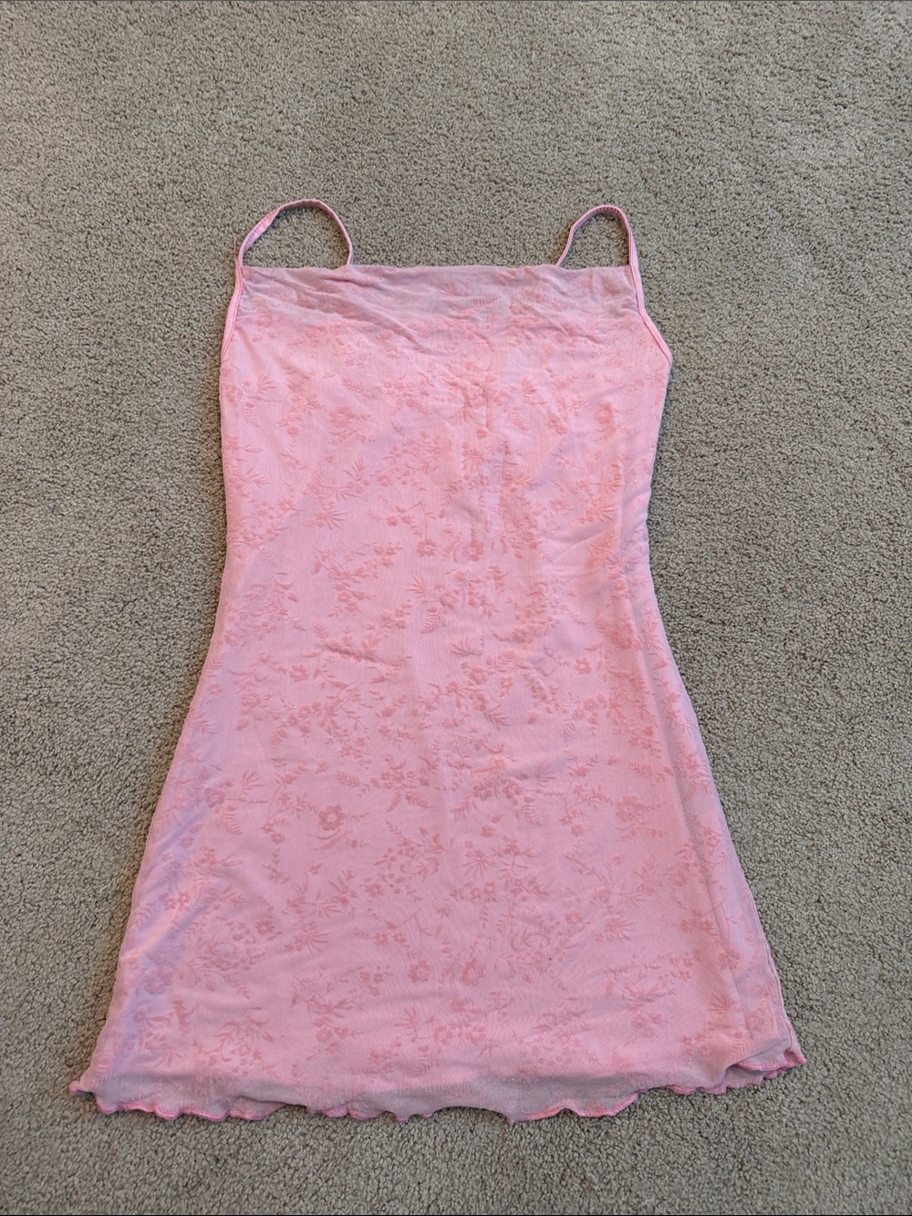 SHEIN Pink Floral Mini Slip Dress